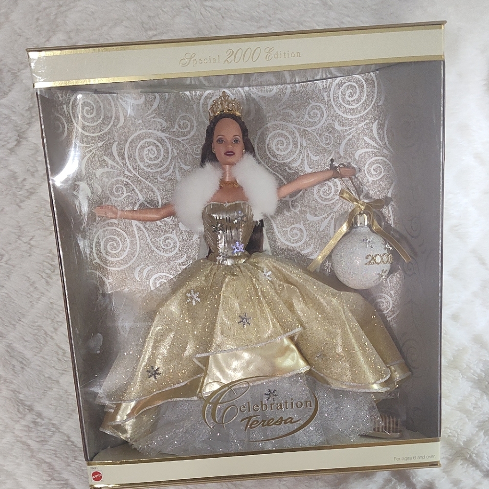 New In Box. Celebration Teresa Doll in Gold Gown. Special 2000 Edition
